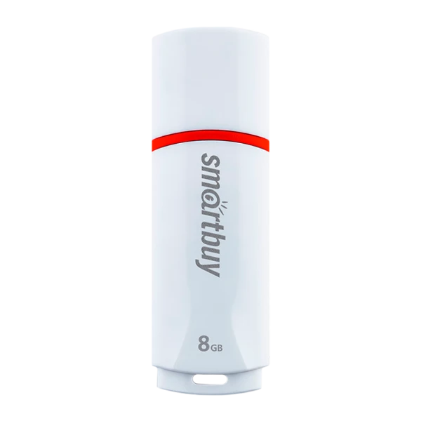Флеш-накопитель Smartbuy Crown 8GB USB2.0 пластик белый