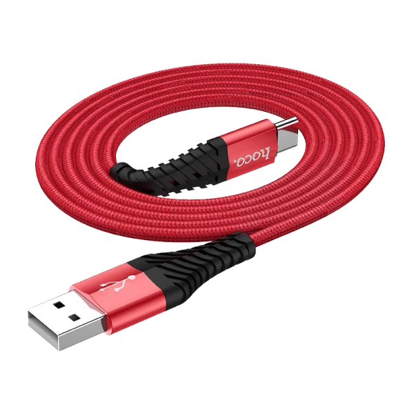 Кабель HOCO X38 USB (m)-Type-C (m) 1.0м 2.4A нейлон красный (1/30/300)