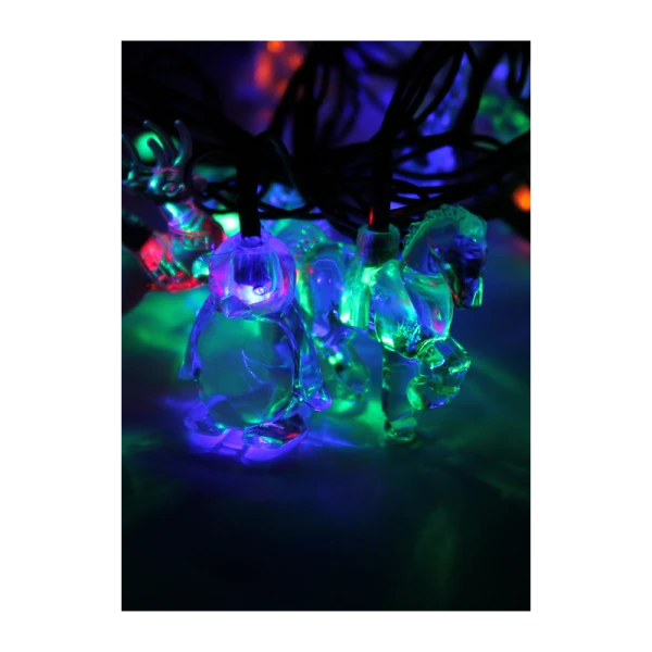 Гирлянда Космос "Животные" 30LED 4.4м микс нить 8 режимов прозрачн.насадки ассорти (1/50)