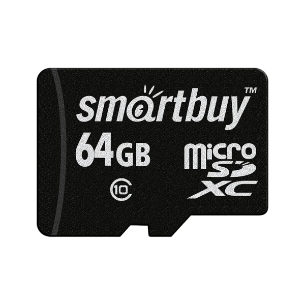 Карта памяти microSD Smartbuy 64GB Class10 20 МБ/сек без адаптера