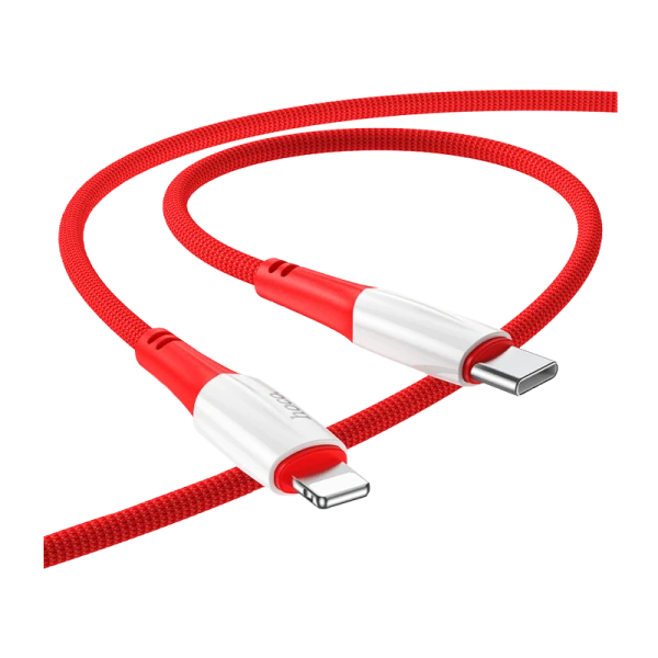 Кабель HOCO X70 Lightning (m)-Type-C (m) 1.0м 20W нейлон красный (1/31/310)
