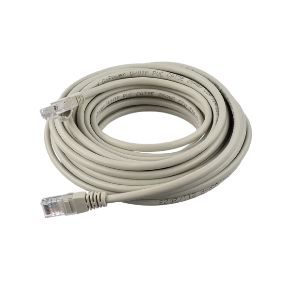 Патч-корд GoPower RJ-45 (m)-RJ-45 (m) 10.0м кат.5е ПВХ 26AWG CCA серый Premium Zip-Lock c подвесом