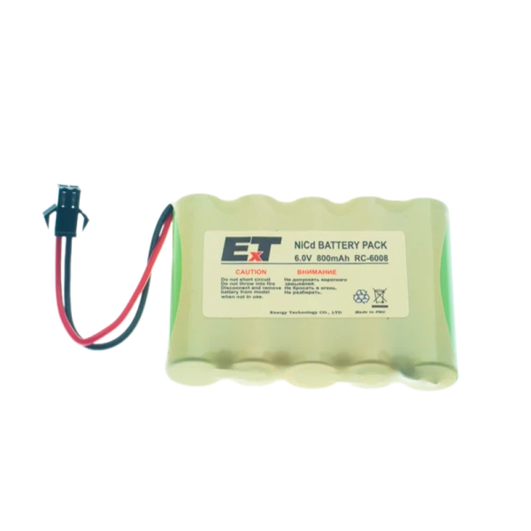 Аккумулятор ET RC-6008VSM BL1 черный, 6.0V, 800mAh, Ni-Cd (1/100)