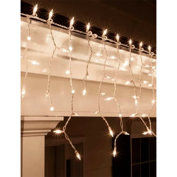 Гирлянда Космос световой дождь 100LED 2*0,5+3м 8 режимов с нитями разной длины белый (1/48)