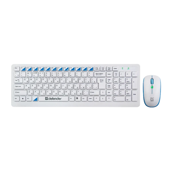 Набор клавиатура+мышь беспроводной Defender 895 Skyline белый (1/12)