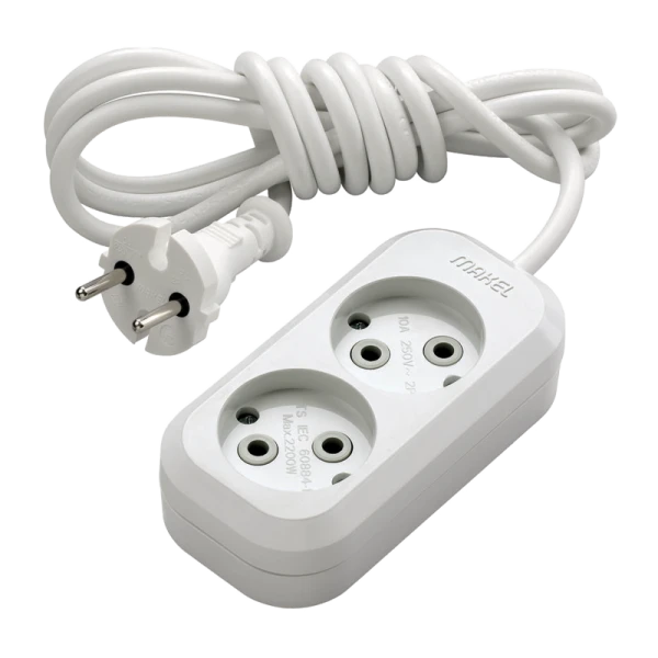 Удлинитель Makel 2р.С/З 10A 5.0м 2x0.75мм² IP20 белый MGP104 (1/12)