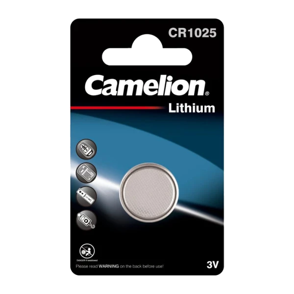 Батарейка Camelion CR1025 BL1 Lithium 3V (1/10/1800)