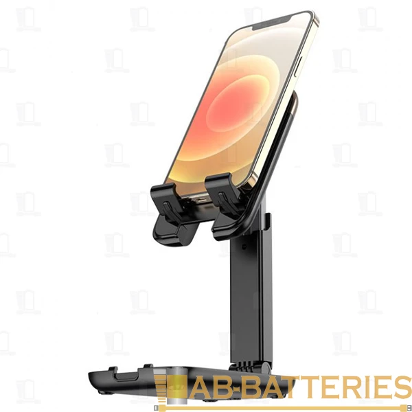 Держатель настольный HOCO S28 на основании черный (1/40)