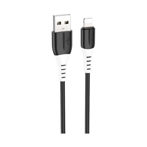Кабель HOCO X82 USB (m)-Lightning (m) 1.0м 2.4A силикон черный (1/31/310)