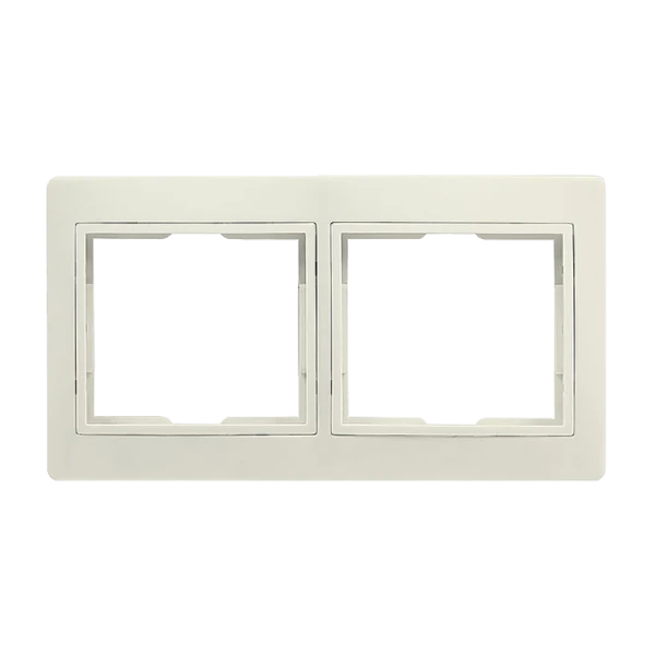 Рамка Smartbuy 2-местная горизонтальная бежевая "Венера"