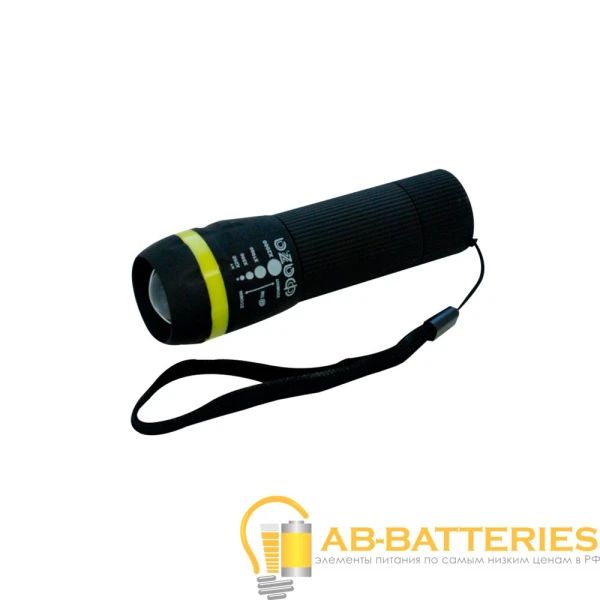 Фонарь универсальный Фаzа P8-L1WZ 1W 1LED от батареек IP43 черный