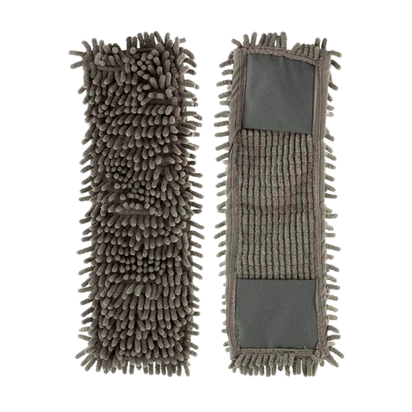 Насадка для швабры Рыжий кот MopM4-HС «Лапша» микрофибра 44х14см с карманами серый (1/5/100)