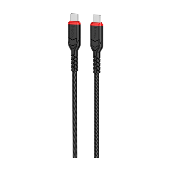 Кабель HOCO X59 Type-C (m)-Type-C (m) 2.0м 3.0A нейлон черный (1/33/330)