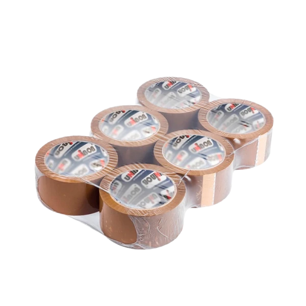 Скотч Noname ПП 48мм*66м 43мкм упаковочный акрил 6шт. коричневый (6/36)