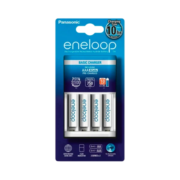 З/У для аккумуляторов Panasonic eneloop Basic Charger AA/AAA 4 слота (1/8)