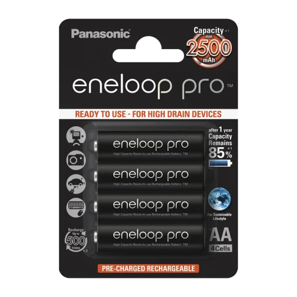 Аккумулятор предзаряженный RTU Panasonic HR6 AA BL4 NI-MH eneloop pro 2550mAh CN (Китай) (4/40/80/48