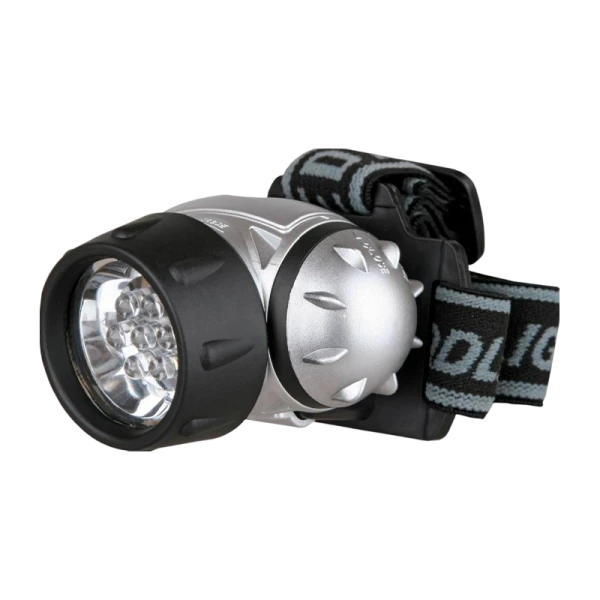 Фонарь налобный Ultraflash LED5351 1.3W 7LED от батареек черный (1/5/100)