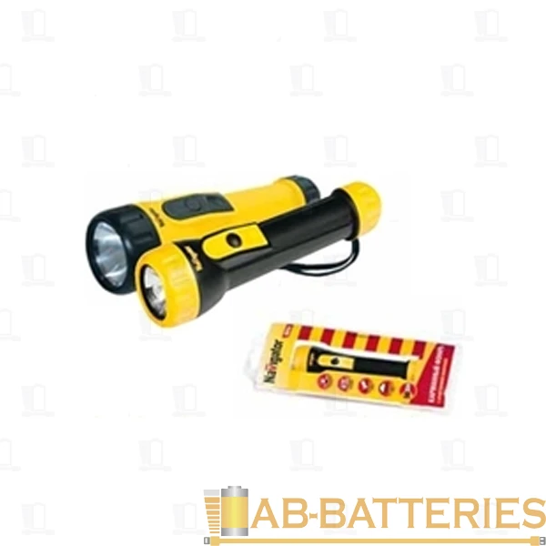 Фонарь универсальный Navigator NN-L3 (2AA)-Y от батареек черный желтый (1/12/120)