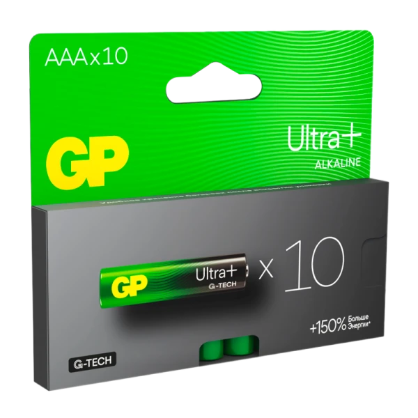 Батарейка GP ULTRA PLUS G-tech LR03 AAA BL10 Alkaline 1.5V (10/100/800)