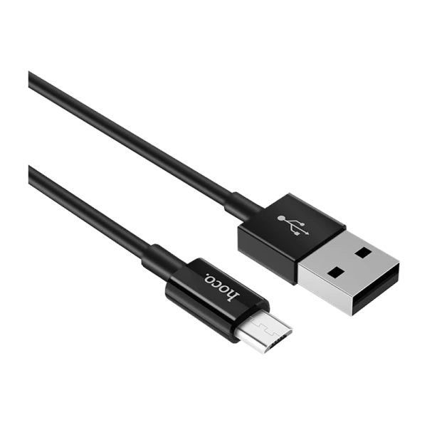 Кабель HOCO X23 USB (m)-microUSB (m) 1.0м 2.1A TPE черный (1/46/276)