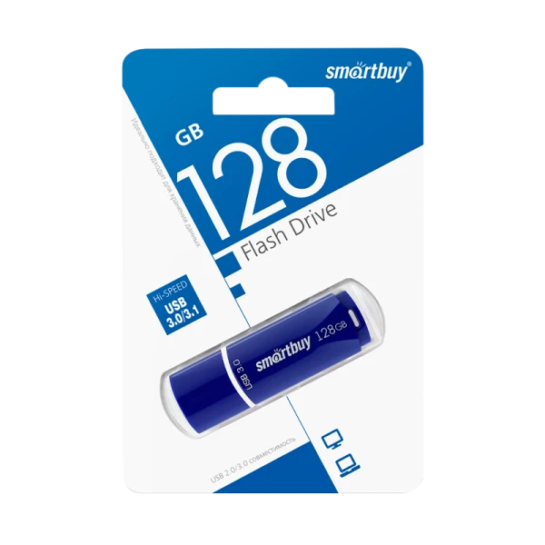 Флеш-накопитель Smartbuy Crown 128GB USB3.0 пластик синий