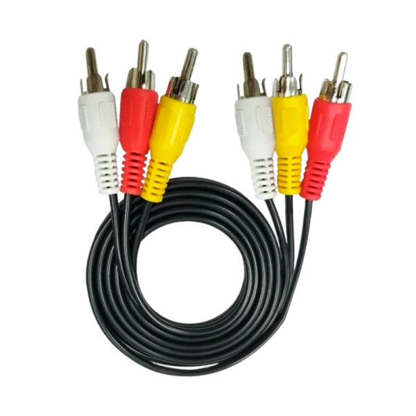 Кабель ENERGY POWER 3xRCA (m)-3xRCA (m) 1.5м ПВХ черный в пакете (1/600)