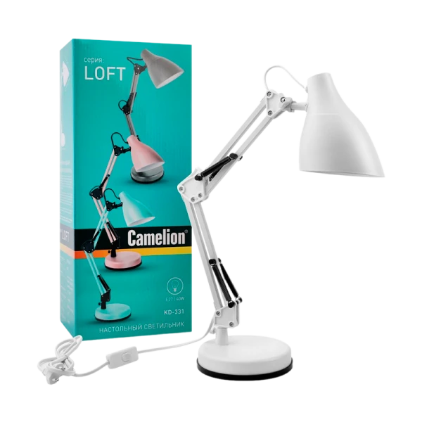 Светильник настольный Camelion KD-331 40W 230V E27 на основании тауп (1/6)