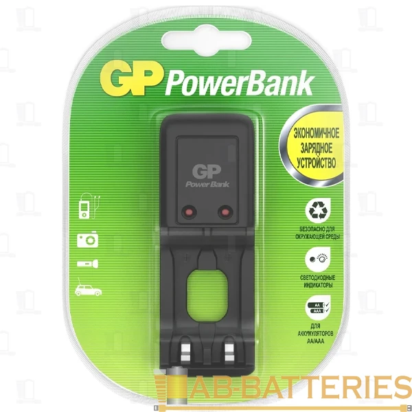 З/У для аккумуляторов GP PB330 Standard AA/AAA 2 слота (1/10)
