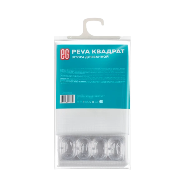 ЕГ PEVA Квадрат&nbsp;&nbsp;Штора для ванной (1/12)