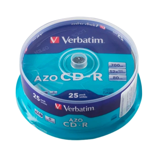 Диск CD-R Verbatim DL 700MB 52x 25шт. cake box (25/200)