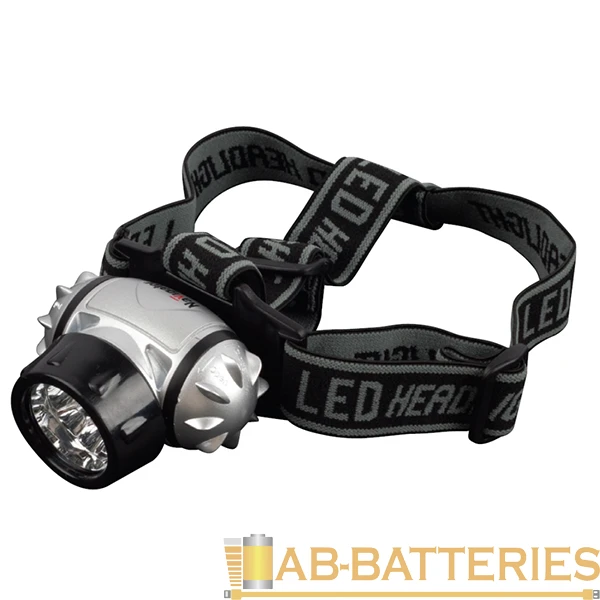 Фонарь налобный Navigator NPT-H04 7LED от батареек 4 режима черный