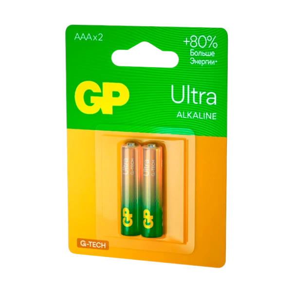 Батарейка GP ULTRA G-Tech LR03 AAA BL2 Alkaline 1.5V (2/20/160) R