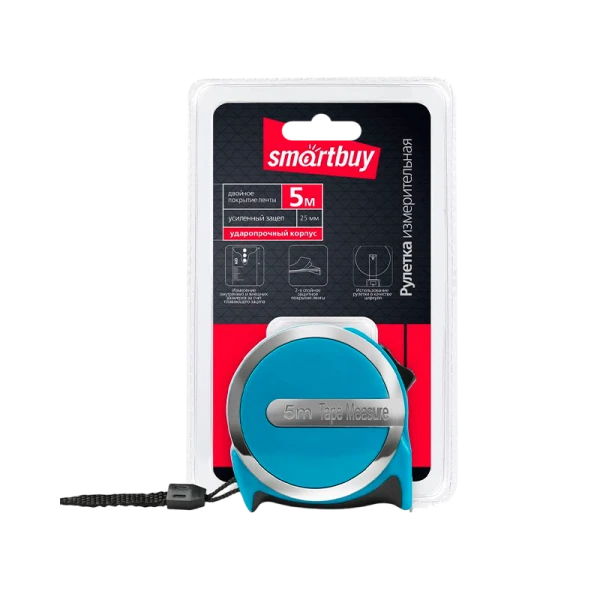 Рулетка измерительная Smartbuy ONE Tools 5м*25мм пластик фиксатор