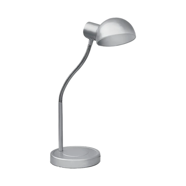 Светильник настольный Camelion KD-306 40W 220V E27 на основании серебряный (1/12)