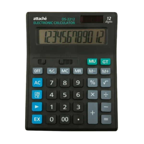 Калькулятор полноразмерный Attache ECONOMY 12-разрядный универсальный черный