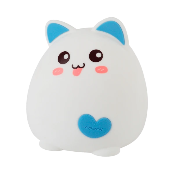 Ночник ЭРА NLED-414 2W 220V на основании рег.ярк./цвета голубой (1/24/48)