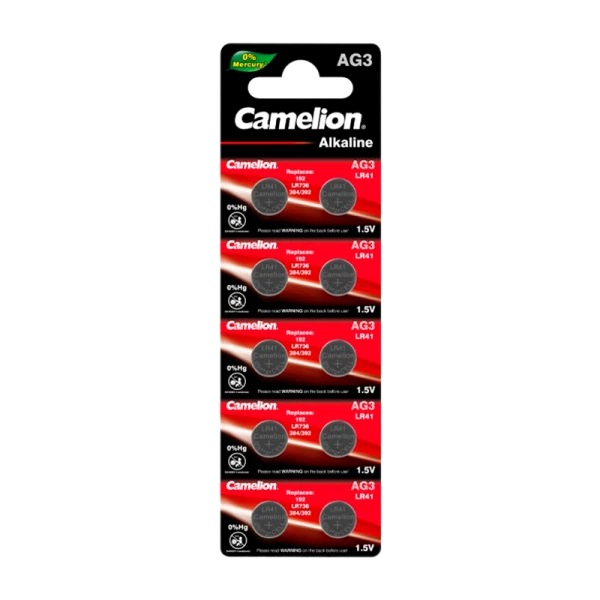 Батарейка Camelion G3/LR736/LR41/392A/192 BL10 Alkaline 1.5V (10/100/3600)