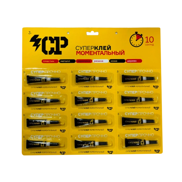 Супер-клей Crazy Power GCP-3x12 3г BL12 (12/288)