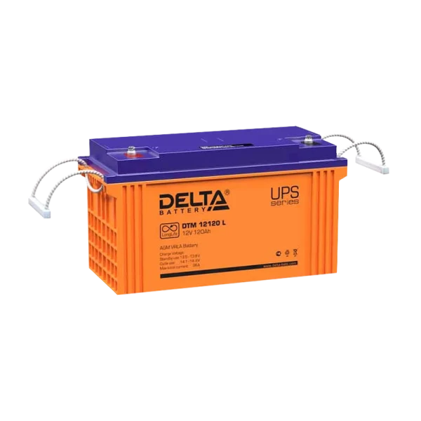 Аккумулятор свинцово-кислотный Delta DTM 12120 L 12V 120Ah