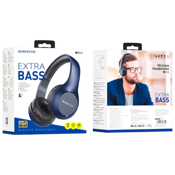 Наушники полноразмерные Borofone BO12 bluetooth 5.0 с микр. синий (1/20)