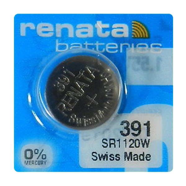 *Батарейка Renata 391 (SR1120W) Silver Oxide 1.55V (10/100) 