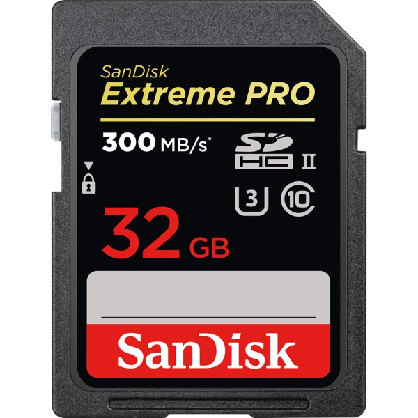 Карта памяти SD SanDisk Extreme Pro 32GB Class10 UHS-II (U3) 300 МБ/сек