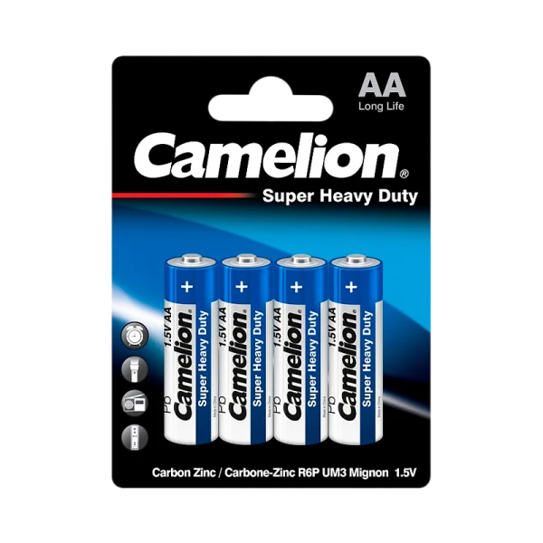 Батарейка Camelion BLUE R6 AA BL4 Heavy Duty 1.5V (4/48/960)