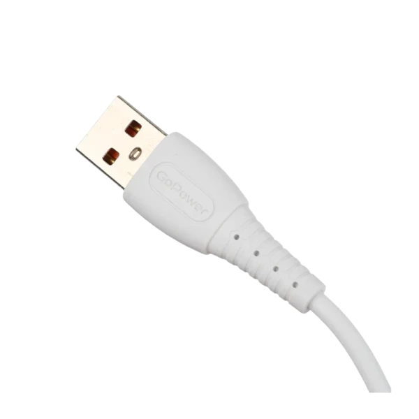 Кабель GoPower GP07L USB (m)-Lightning (m) 1.0м 2.4A силикон белый (1/200/800)