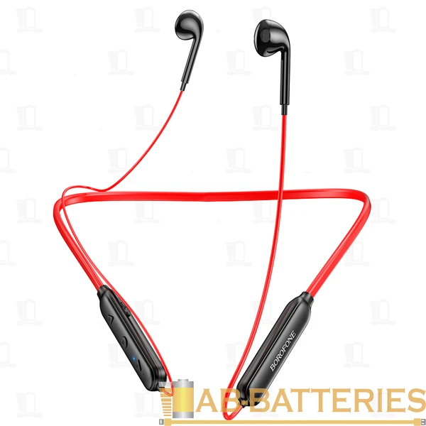 Наушники вставные Borofone BE52 bluetooth 5.0 с микр. красный (1/80)