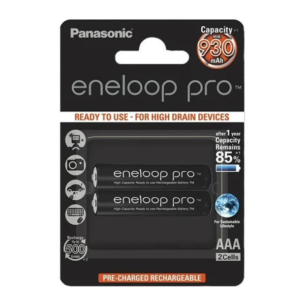 Аккумулятор предзаряженный RTU Panasonic HR03 AAA BL2 NI-MH eneloop pro 930mAh (2/20/240)