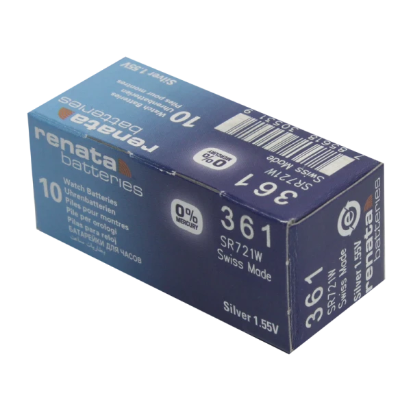 *Батарейка Renata 361 (SR721W) Silver Oxide 1.55V (10/100) 