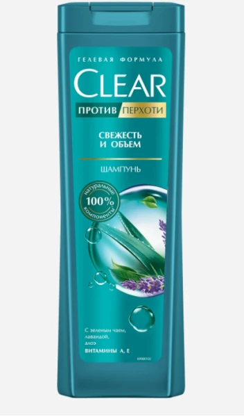 Шампунь Clear Свежесть и Объем 400мл (1/3/12)