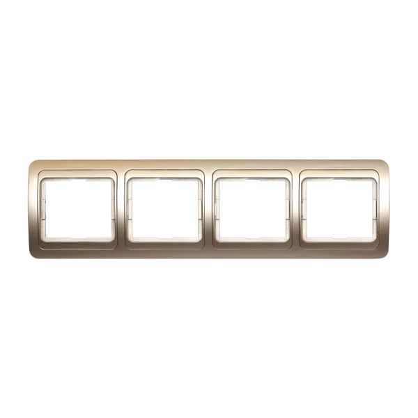 Рамка Smartbuy 4-местная горизонтальная шампань "Марс"