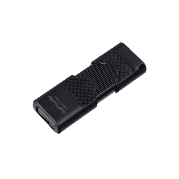 Флеш-накопитель GoPower SLIDER 4GB USB2.0 пластик черный матовый (1/50/1000)